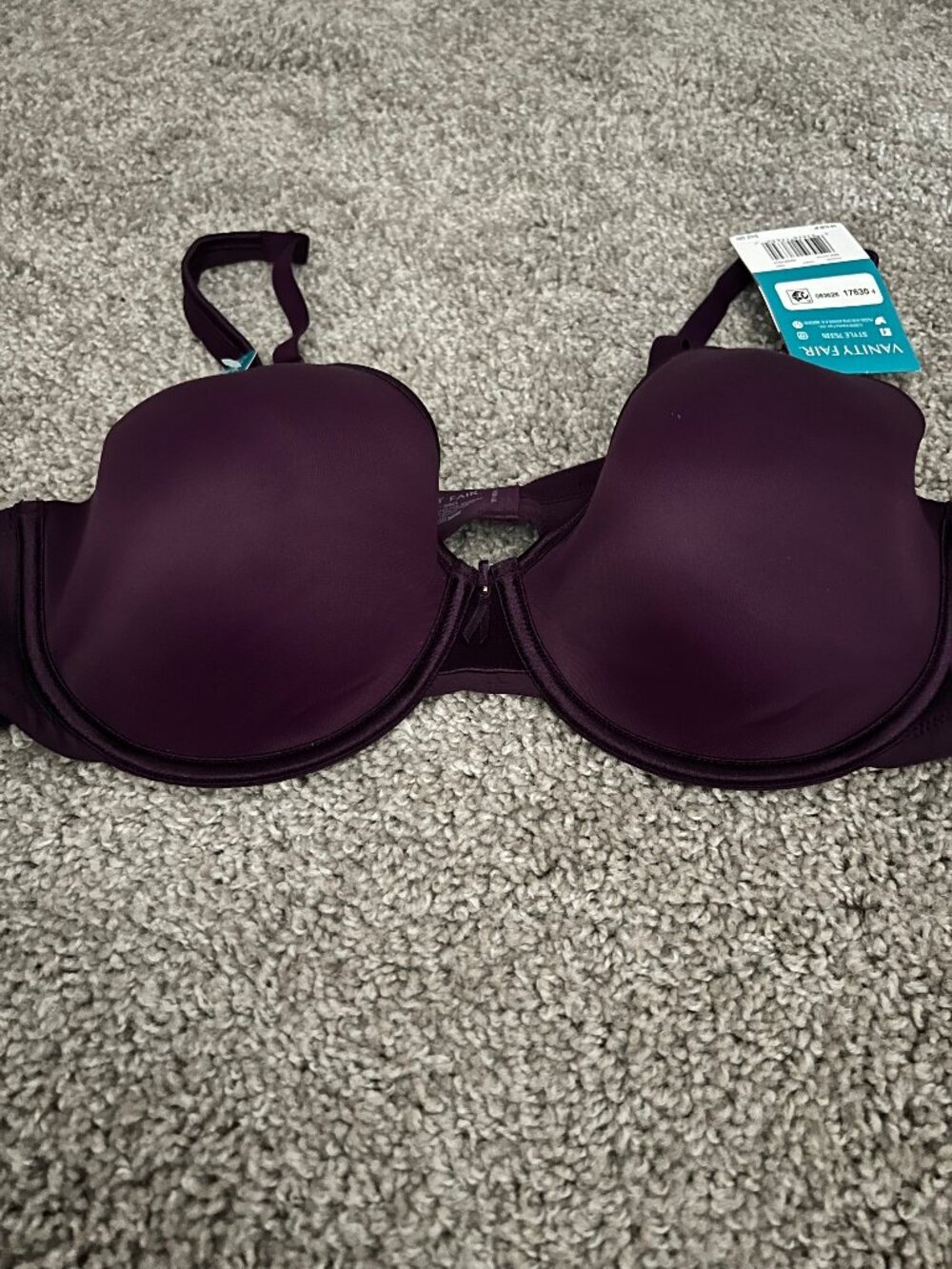 NWT Vanity Fair Smoothing Minimizing Underwire Bra Sangria 38D